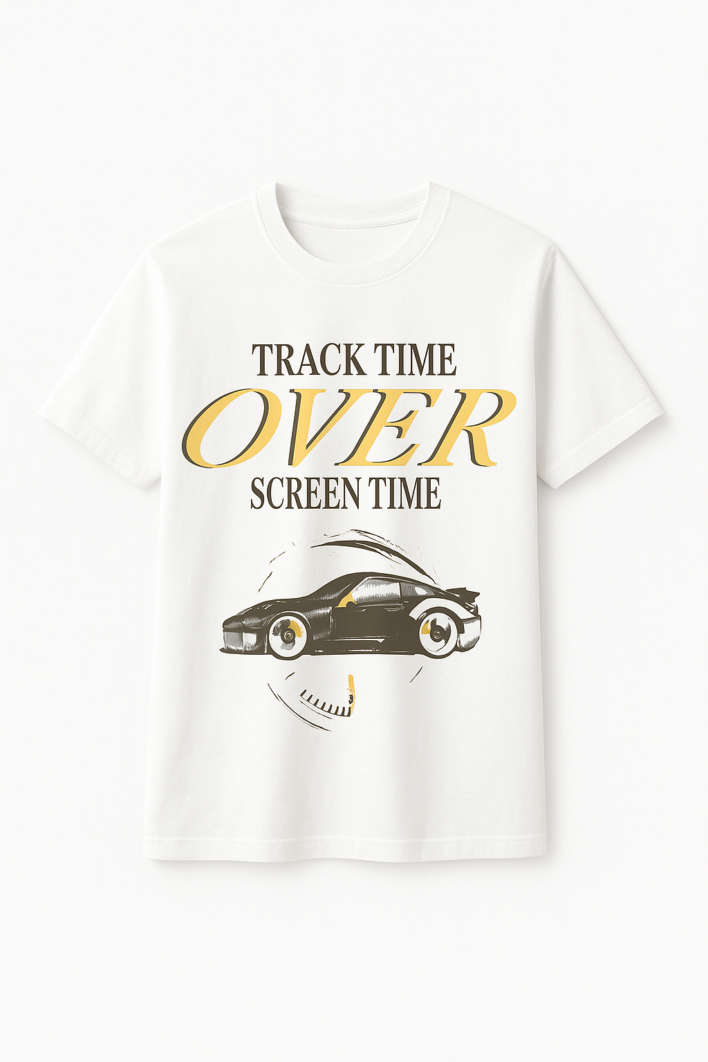 T-Shirt "Track Time OVER Screen Time" (weiß)