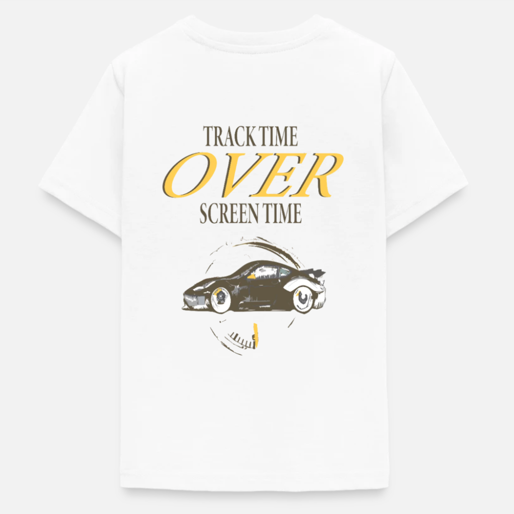 T-Shirt "Track Time OVER Screen Time" (weiß)