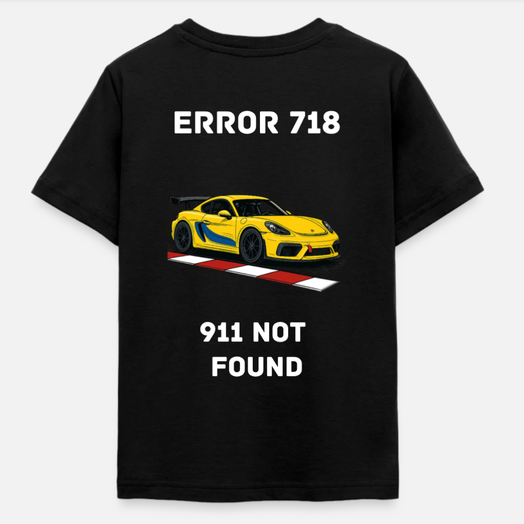 T-Shirt "Error 718 - 911 not found" (schwarz)
