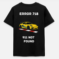 T-Shirt "Error 718 - 911 not found" (schwarz)